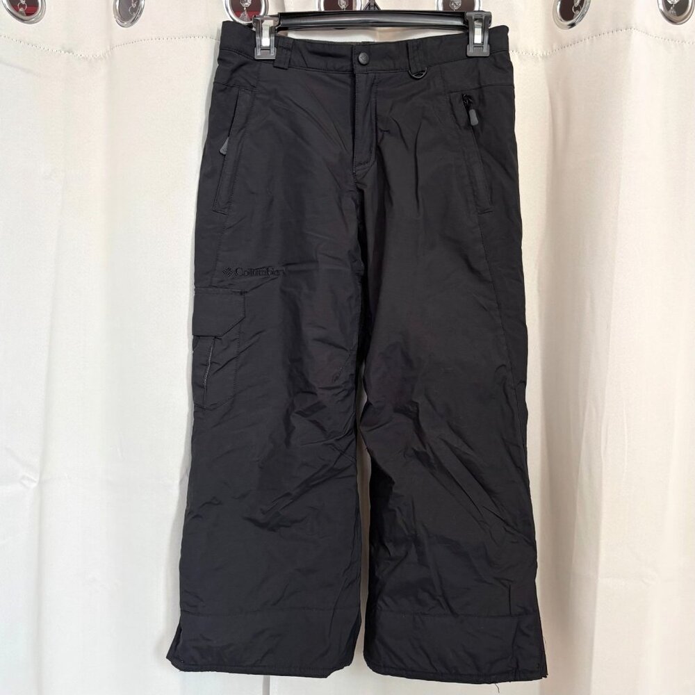 Columbia Youth Snowboard Pant Size 10 12 Black Nylon Ski Waterproof Pocket 18375
